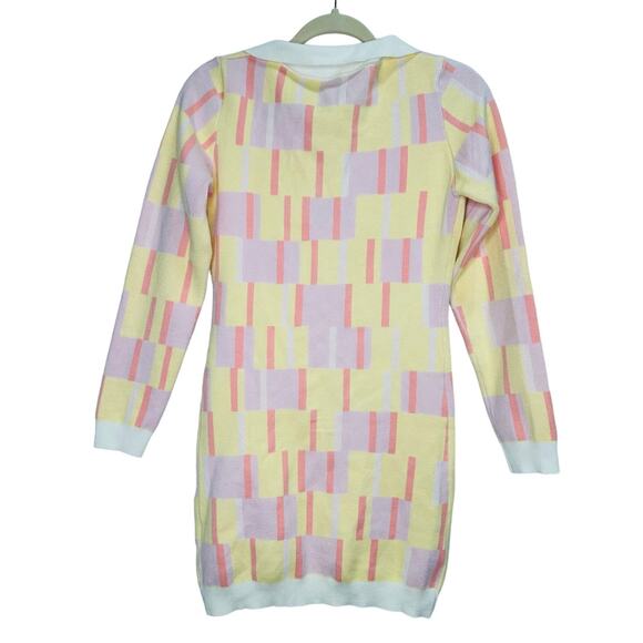 Princess Polly Shyla Sweater Button Down Mini Dress Pastel Size Medium NWT - Picture 6 of 9